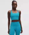 Lululemon Energy Longline Bra Medium Support, B–d Cups In Blue