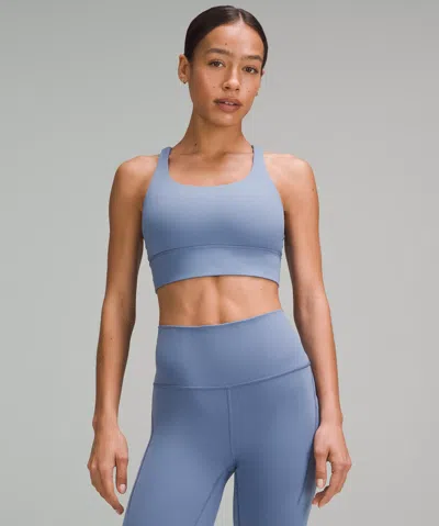 Lululemon Energy Longline Bra Medium Support, B-d Cups In Blue