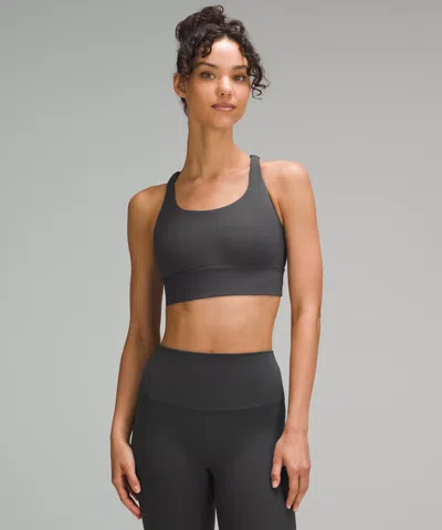 Lululemon Energy Longline Bra Medium Support, B-d Cups In Black