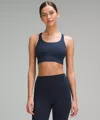Lululemon Energy Longline Bra Medium Support, B–d Cups In Blue