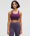 Lululemon Energy Longline Bra Medium Support, B-d Cups In Purple