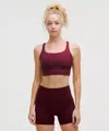 Lululemon Energy Longline Bra Medium Support, B-d Cups In Brown
