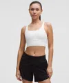 Lululemon Energy Longline Bra Medium Support, B-d Cups Evolve In White