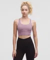 Lululemon Energy Longline Bra Medium Support, B-d Cups Evolve In Pink
