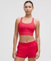 Lululemon Energy Longline Bra Medium Support, B-d Cups Evolve In Red