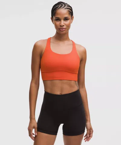 Lululemon Energy Longline Bra Medium Support, B-d Cups In Orange