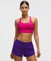 Lululemon Energy Longline Bra Medium Support, B-d Cups In Pink