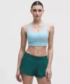 Lululemon Energy Longline Bra Medium Support, B-d Cups In Blue