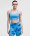 Lululemon Energy Longline Bra Medium Support, B-d Cups In Blue