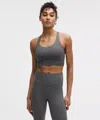 Lululemon Energy Longline Bra Medium Support, B-d Cups In Gray