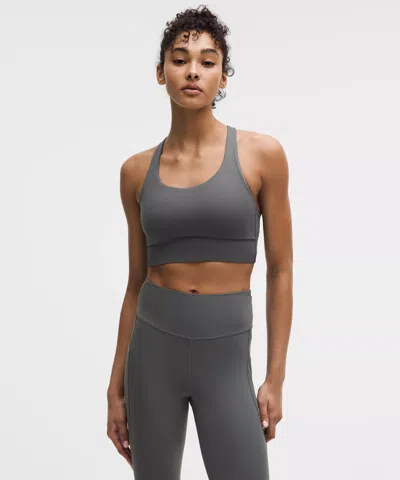 Lululemon Energy Longline Bra Medium Support, B-d Cups In Gray