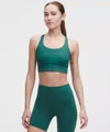 Lululemon Energy Longline Bra Medium Support, B-d Cups In Green