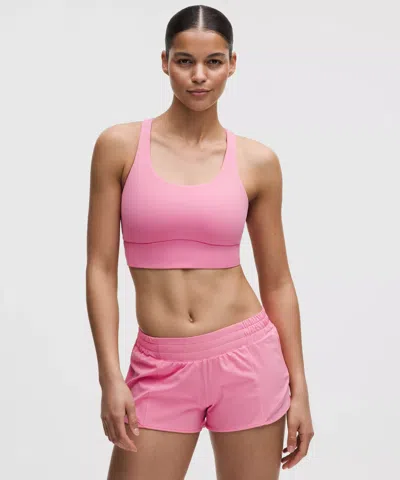 Lululemon Energy Longline Bra Medium Support, B-d Cups In Pink