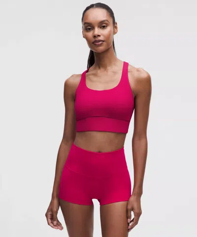 Lululemon Energy Longline Bra Medium Support, B-d Cups In Pink