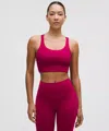 Lululemon Energy Longline Bra In Pink