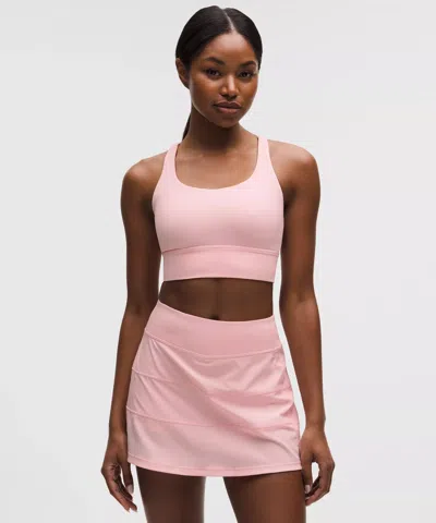 Lululemon Energy Longline Bra In Pink