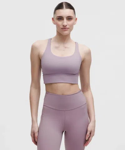 Lululemon Energy Longline Bra In Purple