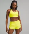 Lululemon Energy Zip-front Bra In Yellow