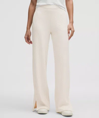 Lululemon Engineered Warmth Cable-knit Pants In White