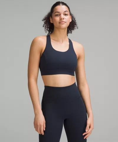 Lululemon Everlux Train Bra In Blue