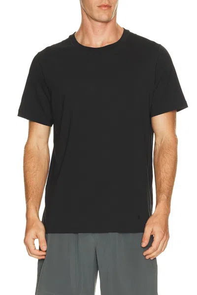 Lululemon Everyday Short Sleeve Tee Classic Fit Solid In Black
