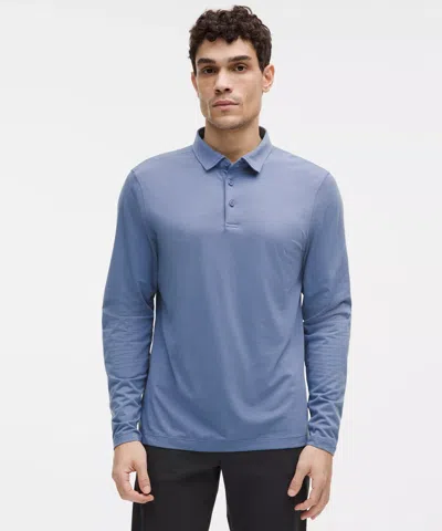 Lululemon Evolution Long-sleeve Polo Shirt In Blue