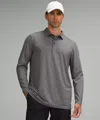 Lululemon Evolution Long-sleeve Polo Shirt In Gray
