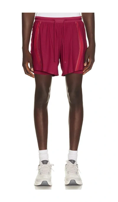 Lululemon Fast And Free Airflow Running Short 6 In Red
