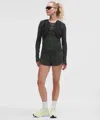 Lululemon Fast And Free High-rise Classic-fit Split Short 3" In Gray