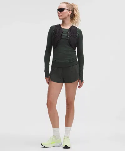 Lululemon Fast And Free High-rise Classic-fit Split Short 3" In Gray