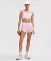 Lululemon Fast And Free High-rise Classic-fit Split Short 3" In Pink