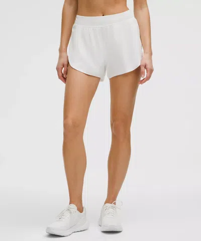 Lululemon Fast And Free High-rise Classic-fit Split Short 3" In White
