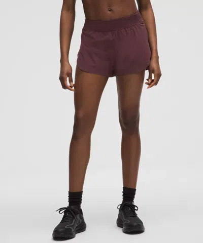 Lululemon Fast And Free High-rise Classic-fit Split Short 3" In Brown