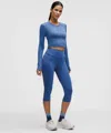 Lululemon Fast And Free High-rise Crop 19" In Blue
