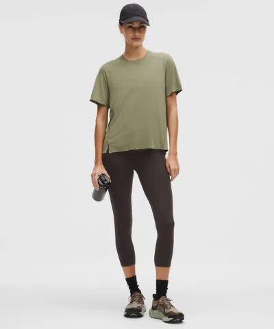 Lululemon Fast And Free High-rise Crop 23" In Green