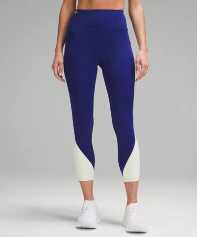 Lululemon Fast And Free High-rise Leggings 25" Colour Block In Blue