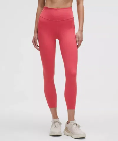 Lululemon Fast And Free High-rise Tight 25" 5 Pocket In Red