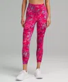 Lululemon Fast And Free High-rise Leggings 25" Pockets In Pink