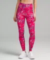 Lululemon Fast And Free High-rise Leggings 28" Pockets In Pink