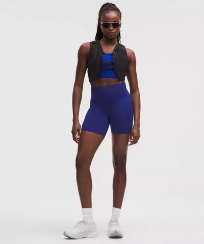 Lululemon Fast And Free High-rise Short 6" In Blue