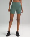 Lululemon Fast And Free High-rise Short 6" In Green