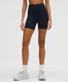 Lululemon Fast And Free High-rise Short 6" 5 Pocket In Blue