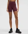 Lululemon Fast And Free High-rise Shorts 6" 5-pocket In Red