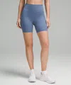 Lululemon Fast And Free High-rise Shorts 6" Pockets In Blue