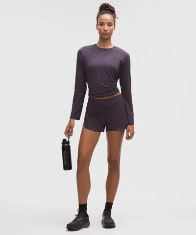 Lululemon Fast And Free High-rise Split Short 3" In Purple