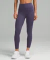 Lululemon Fast And Free High-rise Thermal Leggings 25" Pockets In Purple