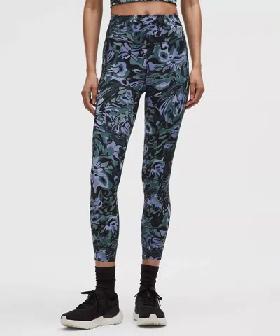 Lululemon Fast & Free High Rise Tight 25 Leggings In Flower Meld In Blue