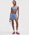 Lululemon Fast And Free High-rise Classic-fit Split Short 3" In Blue