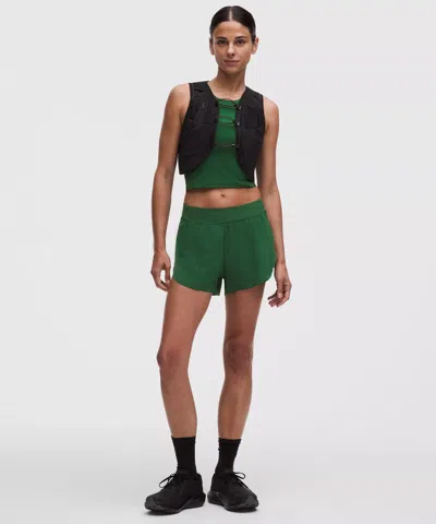 Lululemon Fast And Free High-rise Classic-fit Split Short 3" In Green