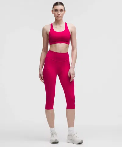 Lululemon Fast And Free High-rise Crop 19" In Pink